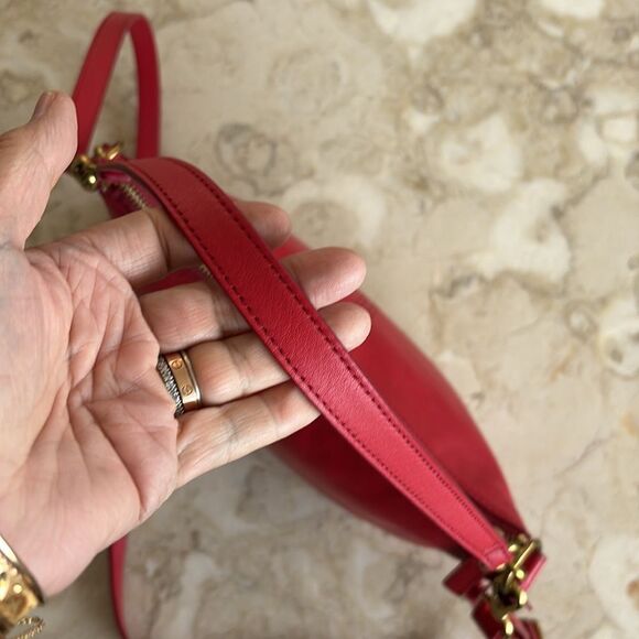 NWOT Fossil Jolie Red Leather Crossbody Bag - Picture 11 of 14